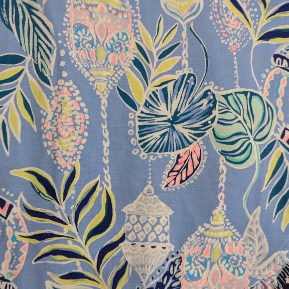 EUC! Lilly Pulitzer Jessalynne Romper Blue Peri Lapis Lanterns Size XS $178 - Picture 5 of 14